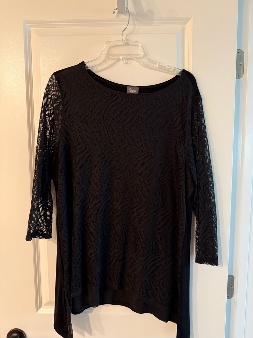 Chico's Black Lace-Sleeve Tunic